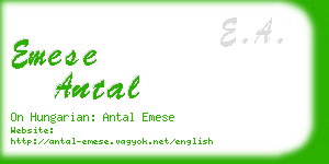 emese antal business card